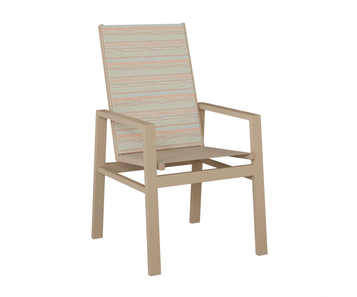 Vida High Back Padded Sling Dining Chair