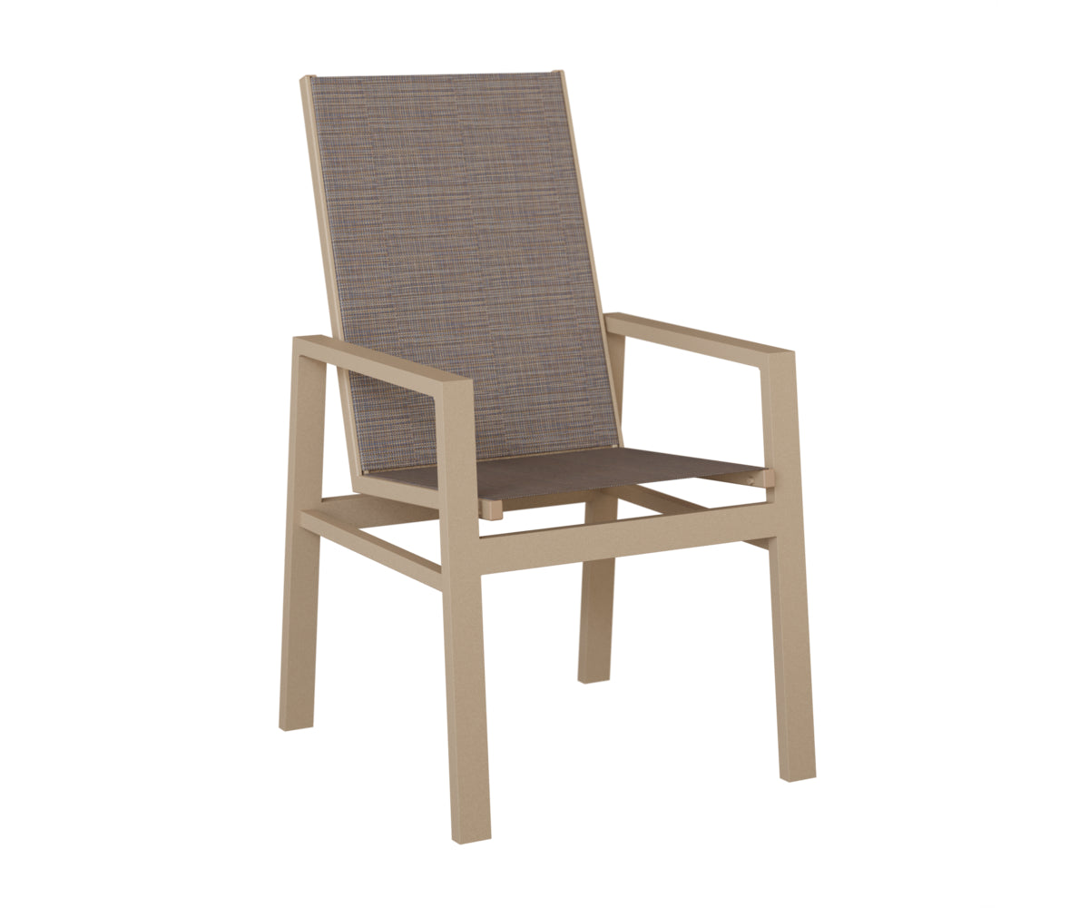 Vida High Back Padded Sling Dining Chair