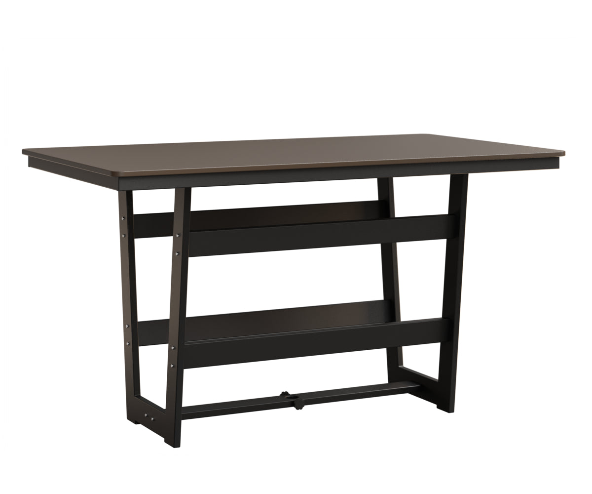 Hudson 40" x 70" Rectangle Table Hammered Top Bar Height