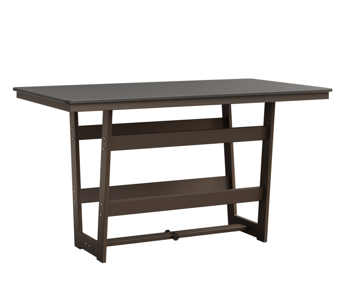 Hudson 40" x 70" Rectangle Table Hammered Top Bar Height