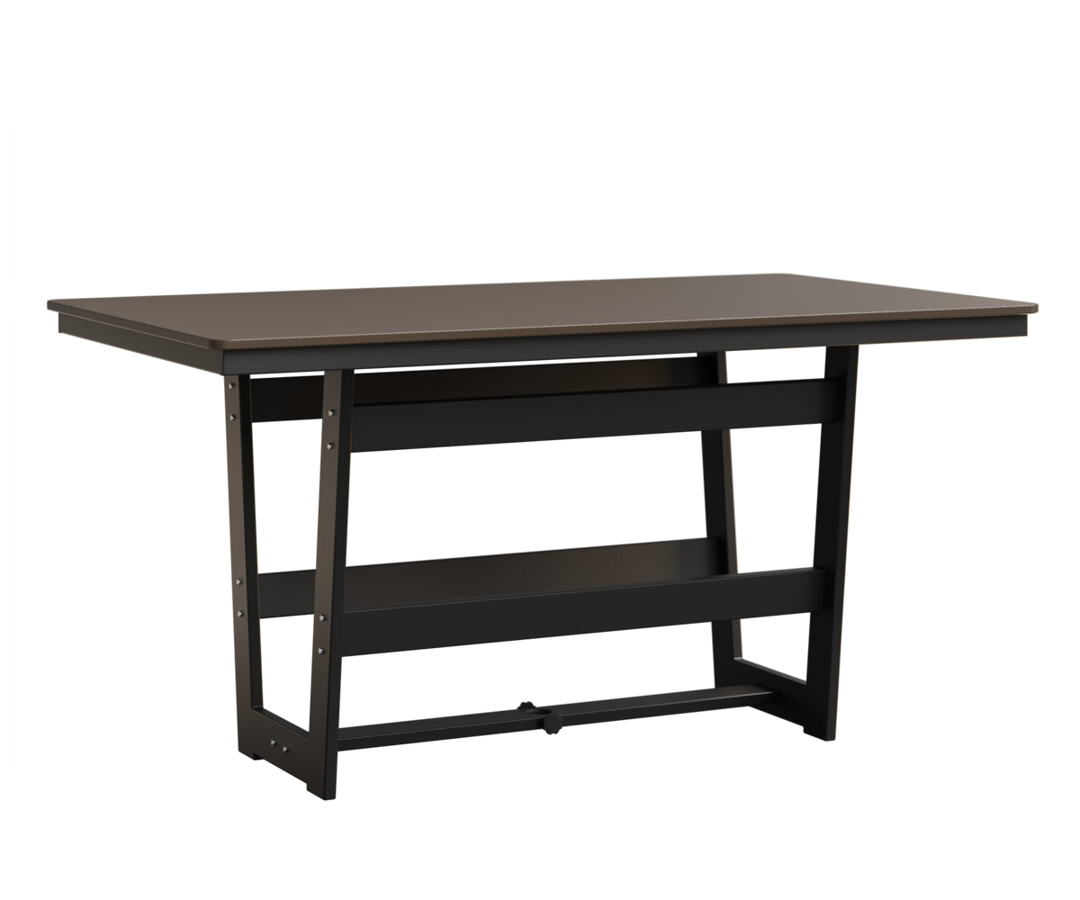 Hudson 40" x 70" Rectangle Table Hammered Top Dining Height