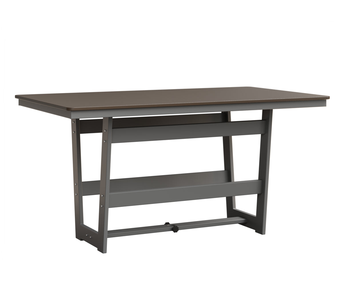Hudson 40" x 70" Rectangle Table Hammered Top Dining Height