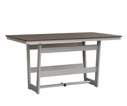 Hudson 40" x 70" Rectangle Table Hammered Top Dining Height