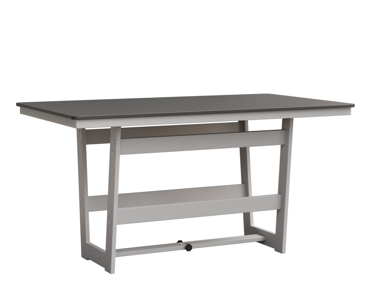 Hudson 40" x 70" Rectangle Table Hammered Top Dining Height