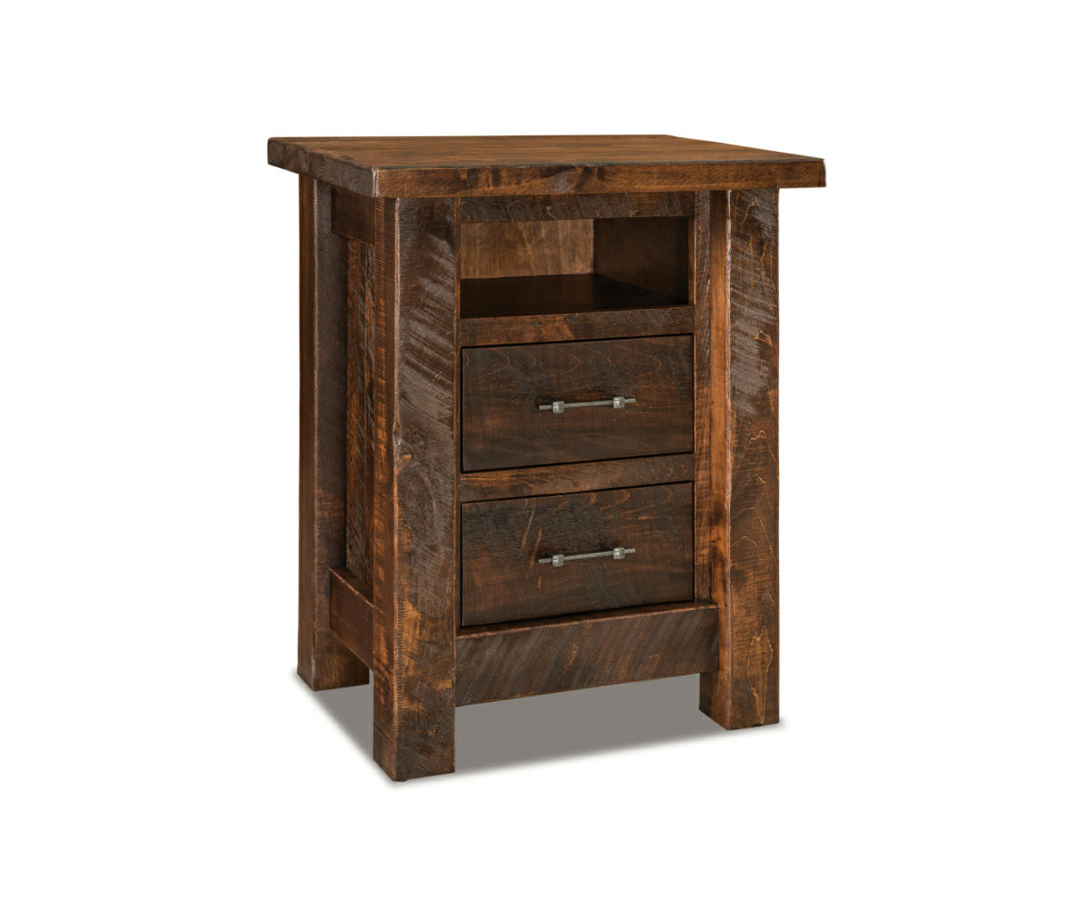 SFC Amish Houston Two Drawer Open Nightstand
