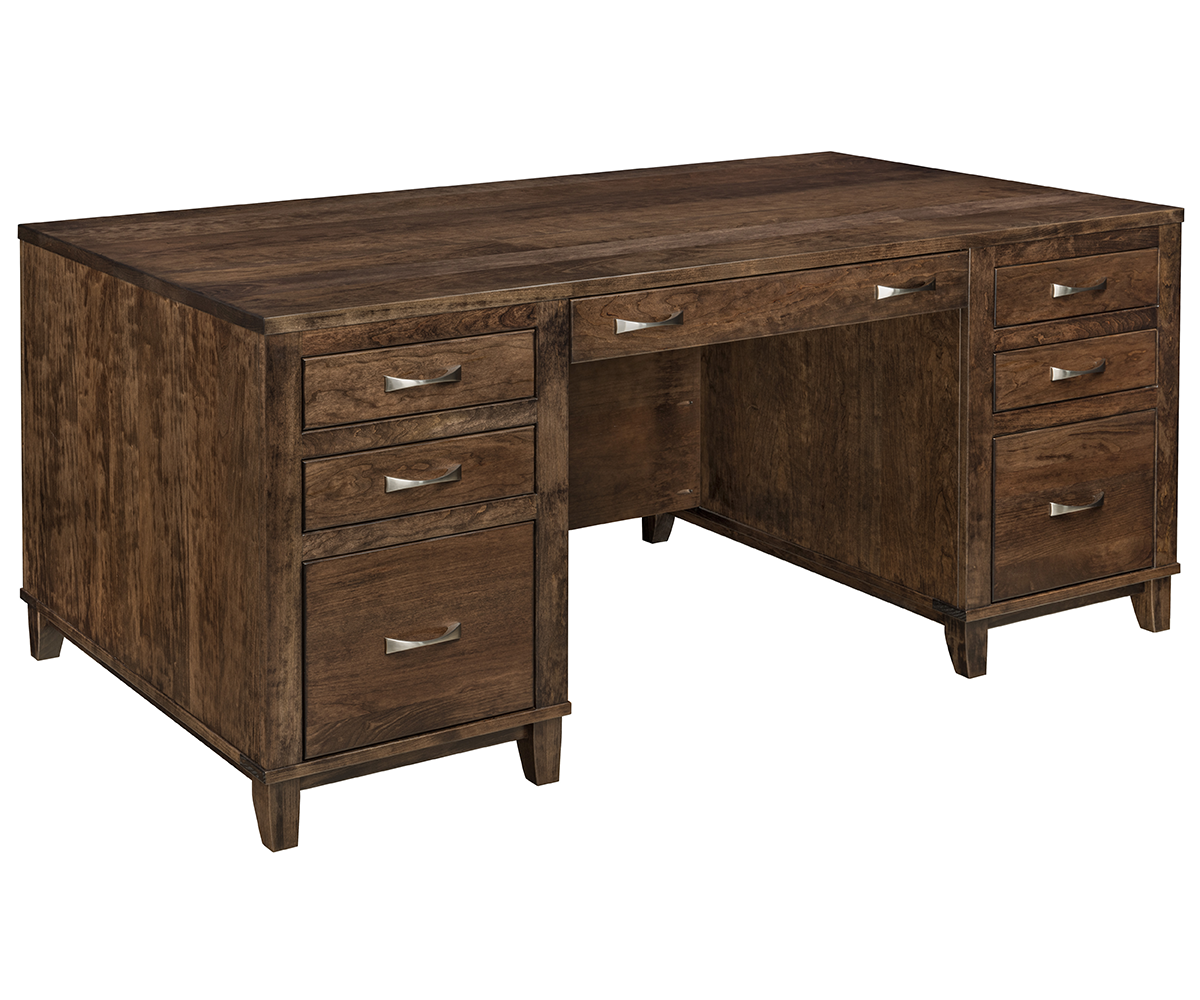 SFC Amish Integra Executive Desk w/Full Drawer Pedestal