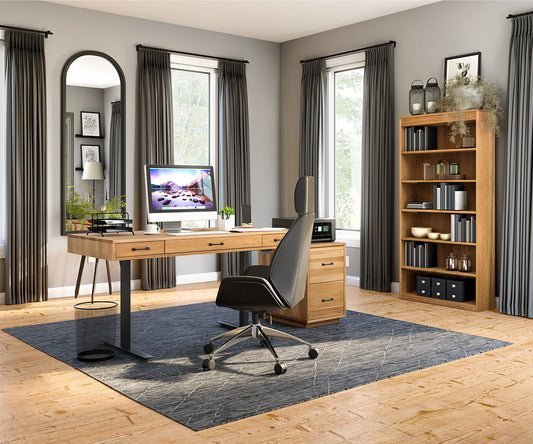 SFC Amish Bordeaux Double Pedestal Desk