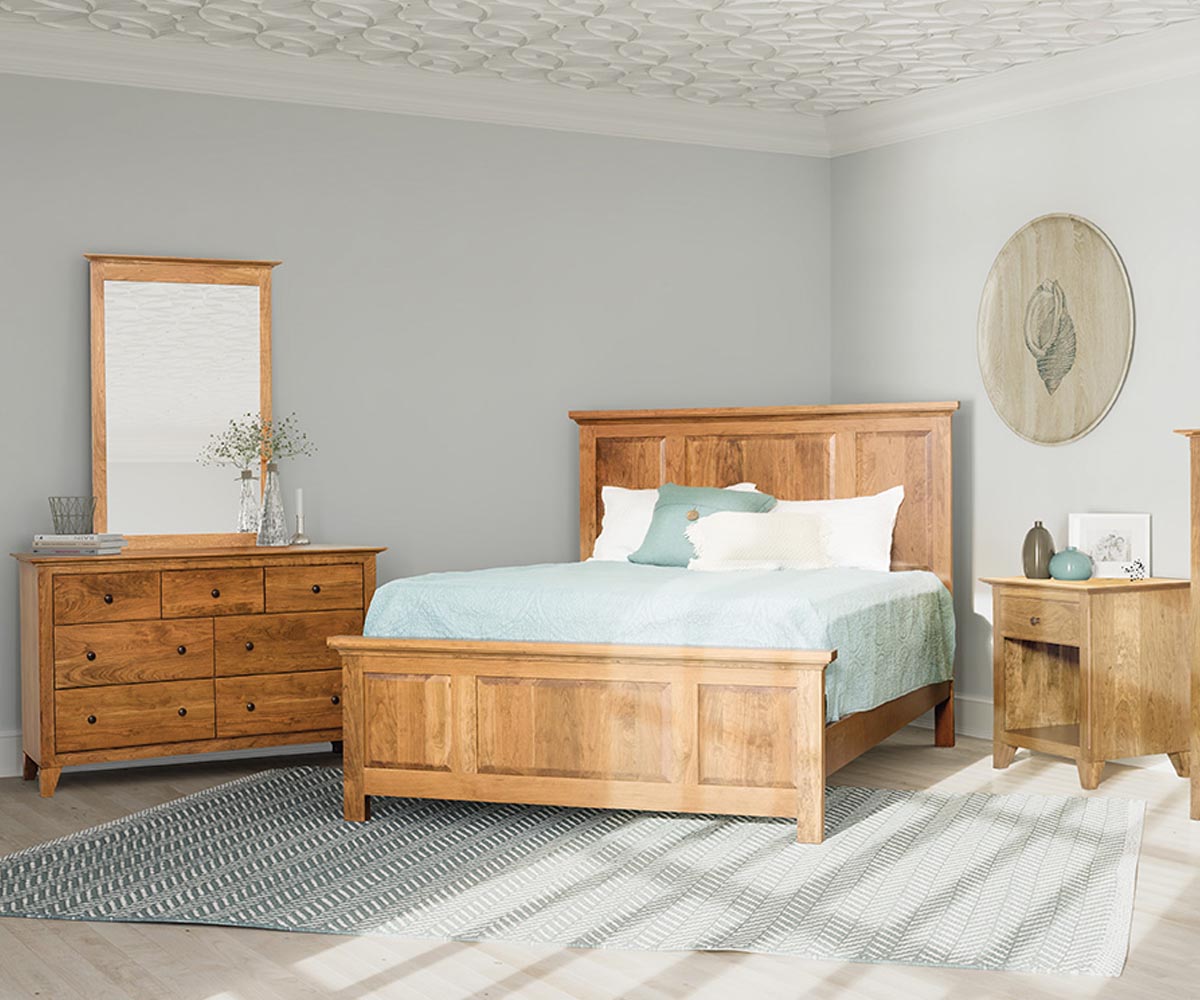 SFC Amish Charleston Panel Bed QuickShip