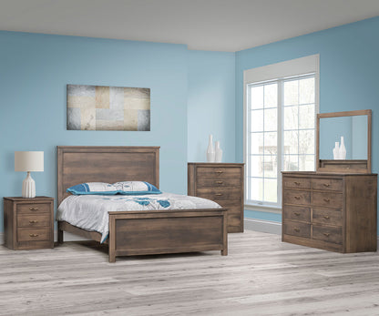 SFC Amish Vermilion Panel Bed