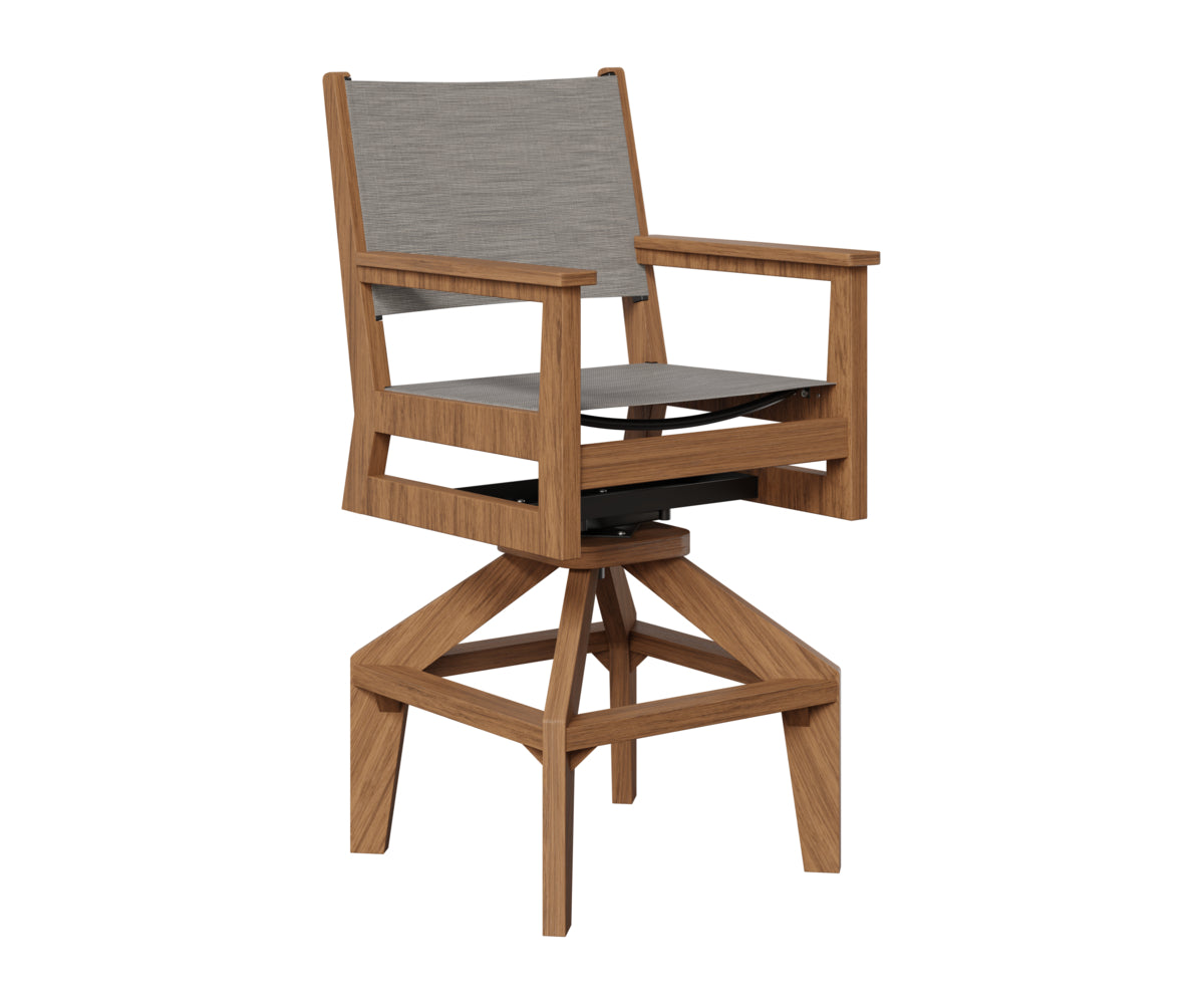 Mayhew Padded Sling Swivel Bar Chair