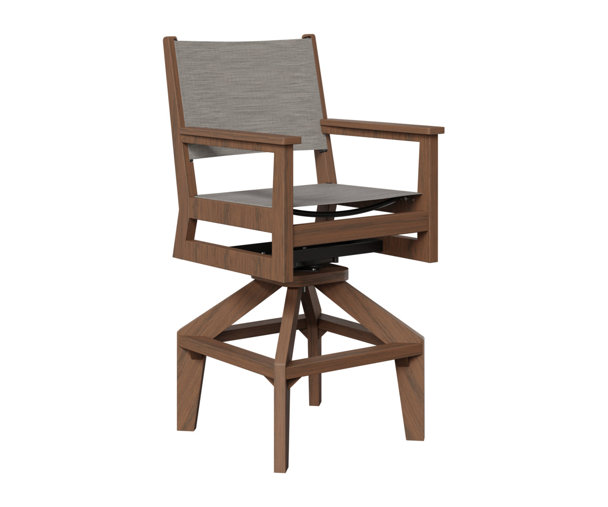 Mayhew Padded Sling Swivel Bar Chair