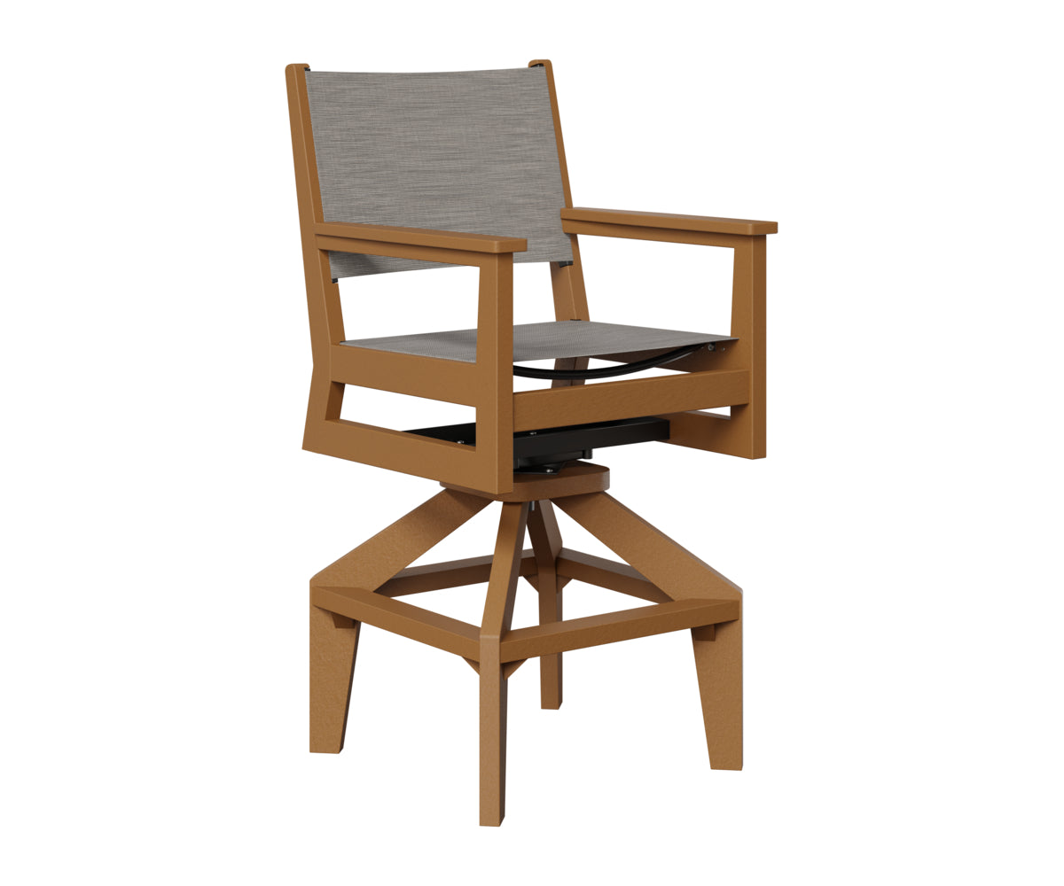 Mayhew Padded Sling Swivel Bar Chair
