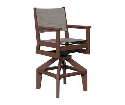 Mayhew Padded Sling Swivel Bar Chair