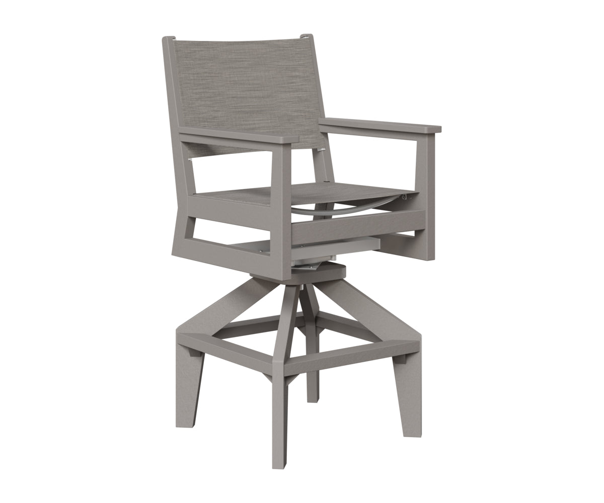 Mayhew Padded Sling Swivel Bar Chair