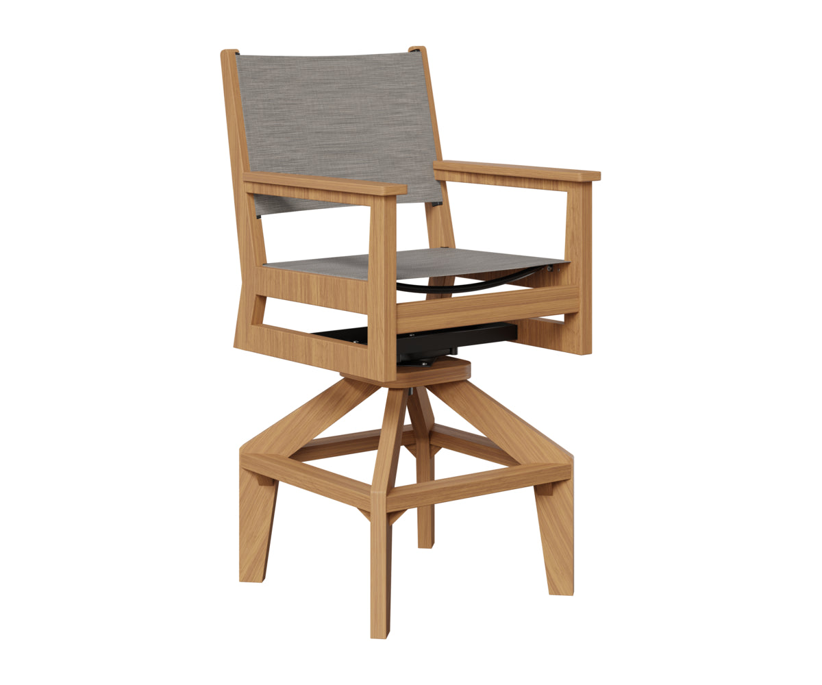 Mayhew Padded Sling Swivel Bar Chair