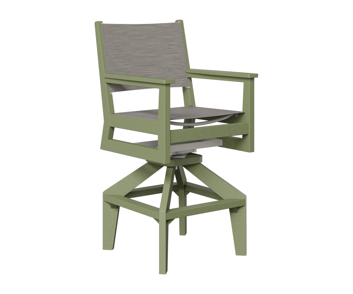 Mayhew Padded Sling Swivel Bar Chair