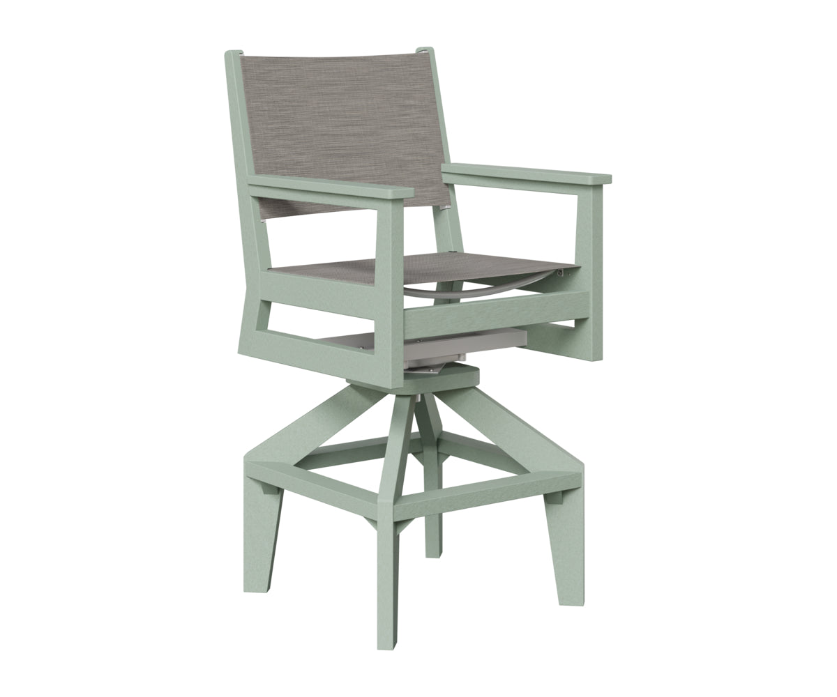 Mayhew Padded Sling Swivel Bar Chair