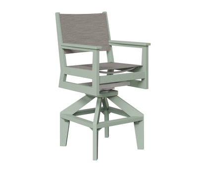 Mayhew Padded Sling Swivel Bar Chair