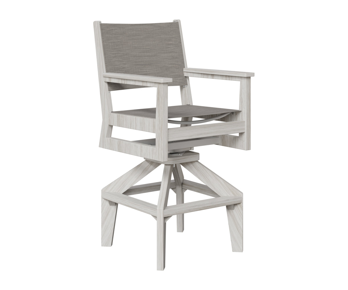 Mayhew Padded Sling Swivel Bar Chair