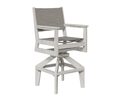Mayhew Padded Sling Swivel Bar Chair