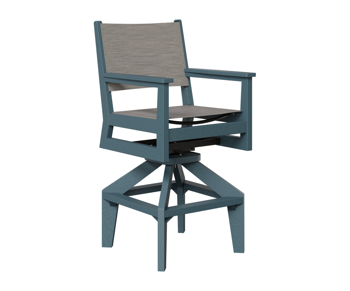 Mayhew Padded Sling Swivel Bar Chair