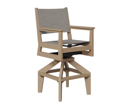 Mayhew Padded Sling Swivel Bar Chair