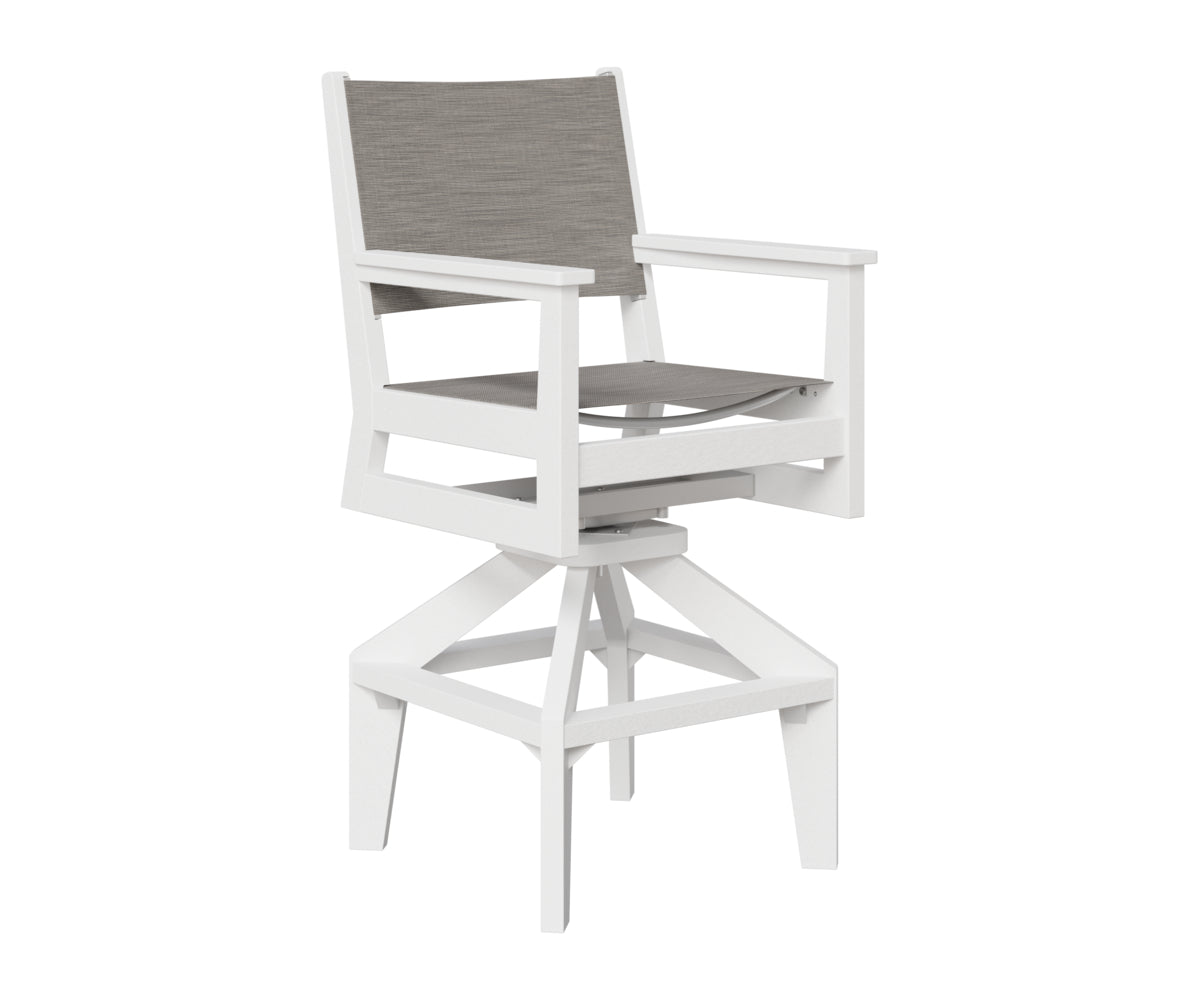 Mayhew Padded Sling Swivel Bar Chair