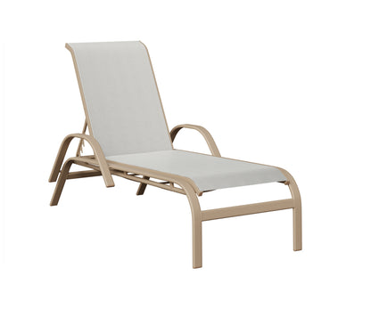 Murphy Sling Chaise Lounge With Arms