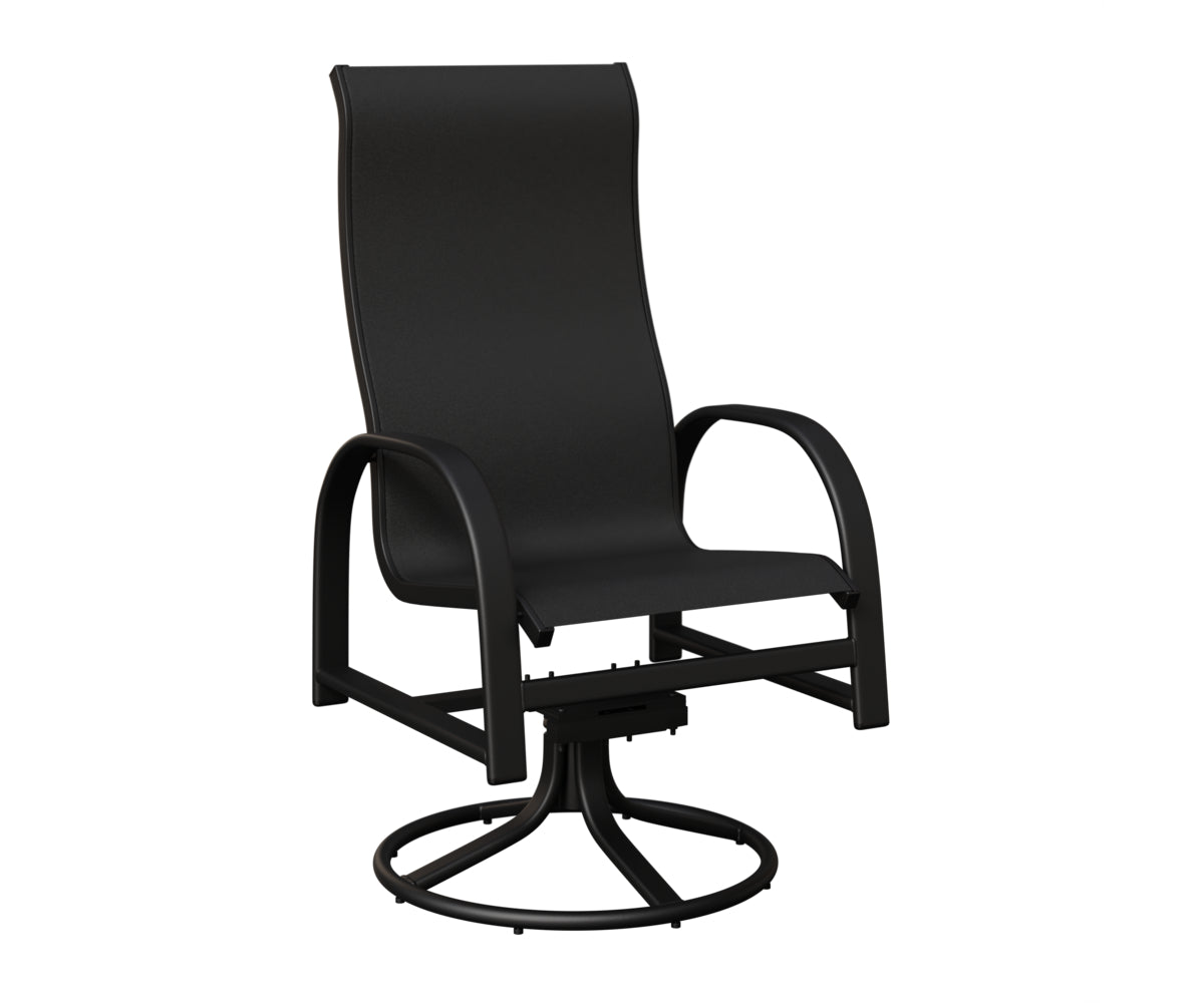 Murphy High Back Padded Sling Swivel Rocker Dining Chair