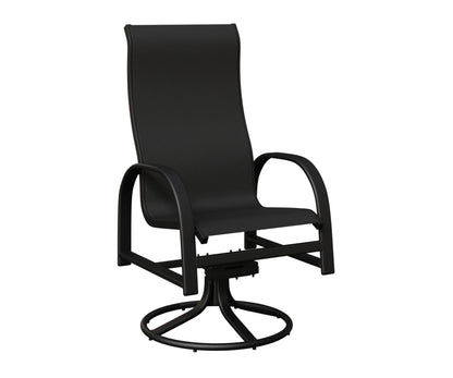 Murphy High Back Padded Sling Swivel Rocker Dining Chair