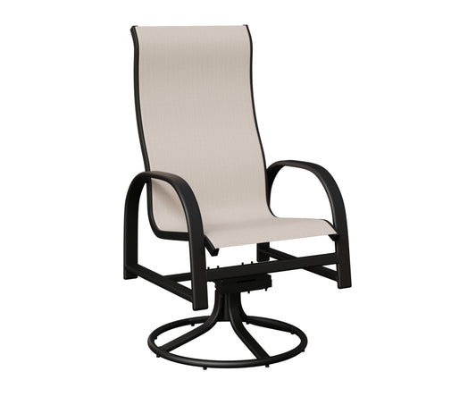Murphy High Back Padded Sling Swivel Rocker Dining Chair