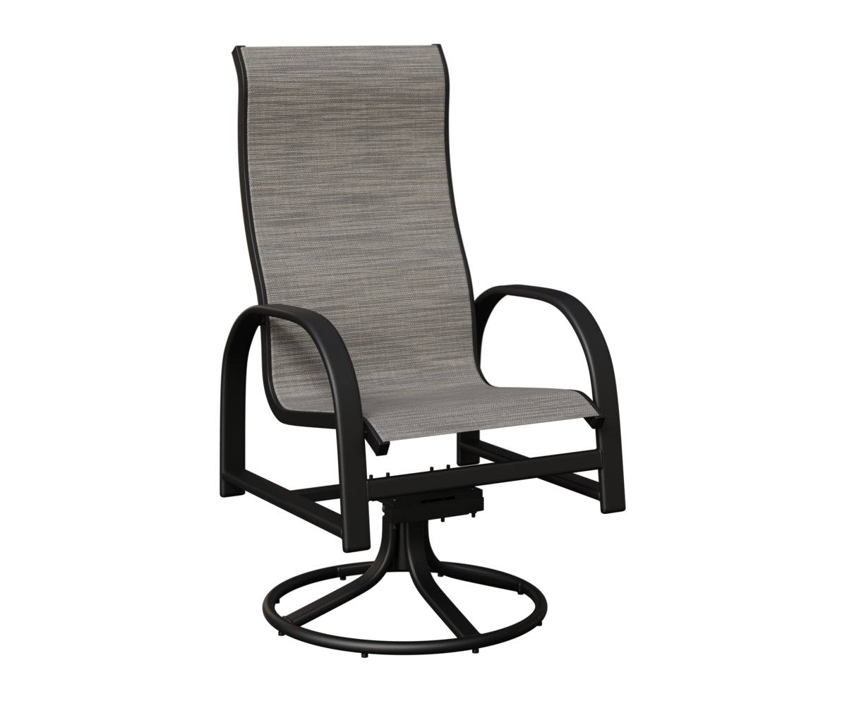 Murphy High Back Padded Sling Swivel Rocker Dining Chair