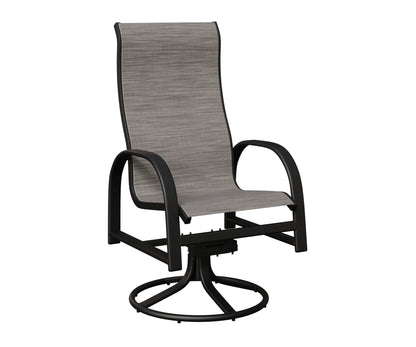 Murphy High Back Padded Sling Swivel Rocker Dining Chair