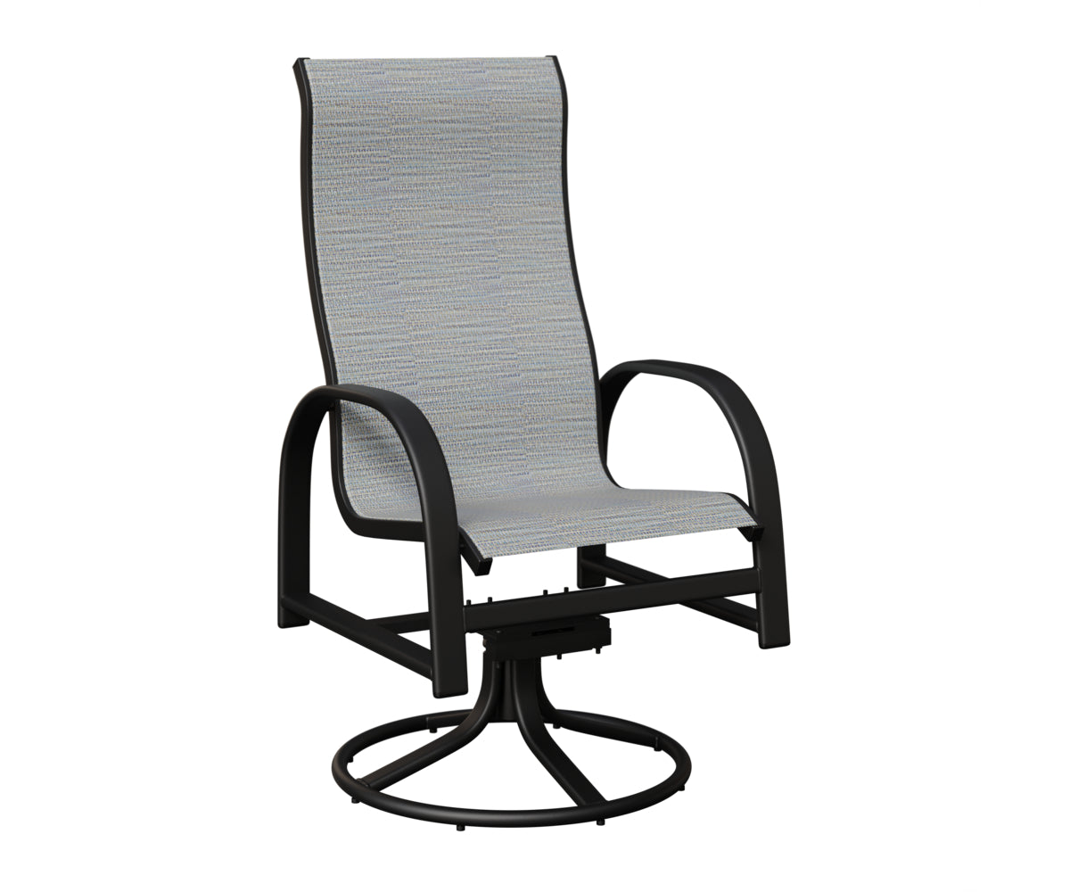 Murphy High Back Padded Sling Swivel Rocker Dining Chair
