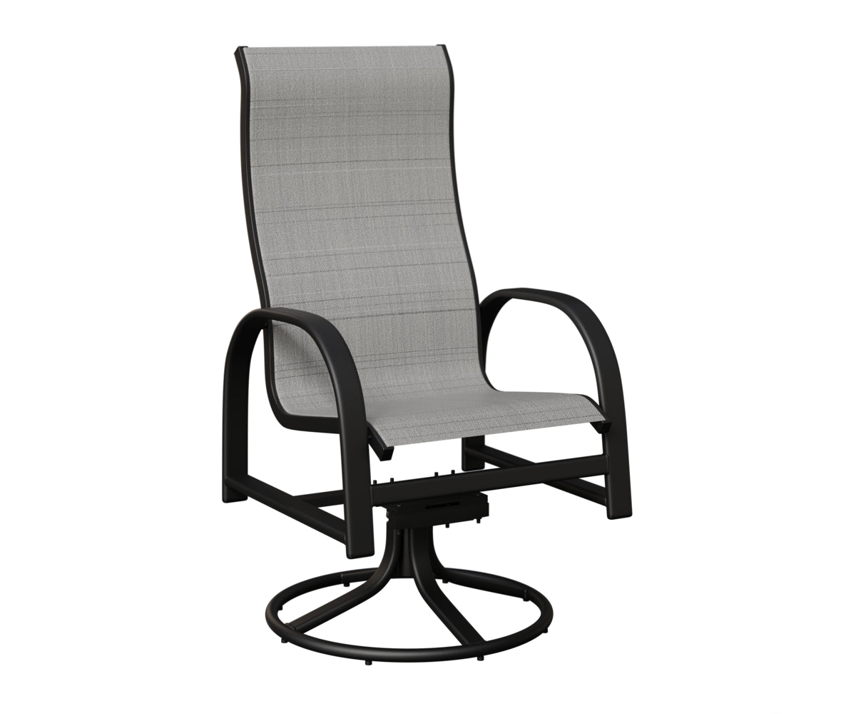 Murphy High Back Padded Sling Swivel Rocker Dining Chair