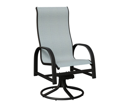 Murphy High Back Padded Sling Swivel Rocker Dining Chair