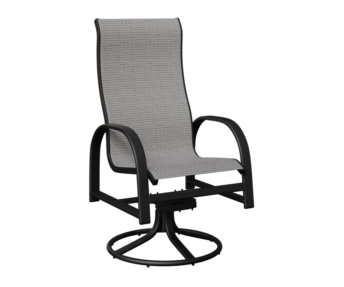 Murphy High Back Padded Sling Swivel Rocker Dining Chair