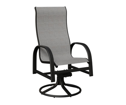 Murphy High Back Padded Sling Swivel Rocker Dining Chair