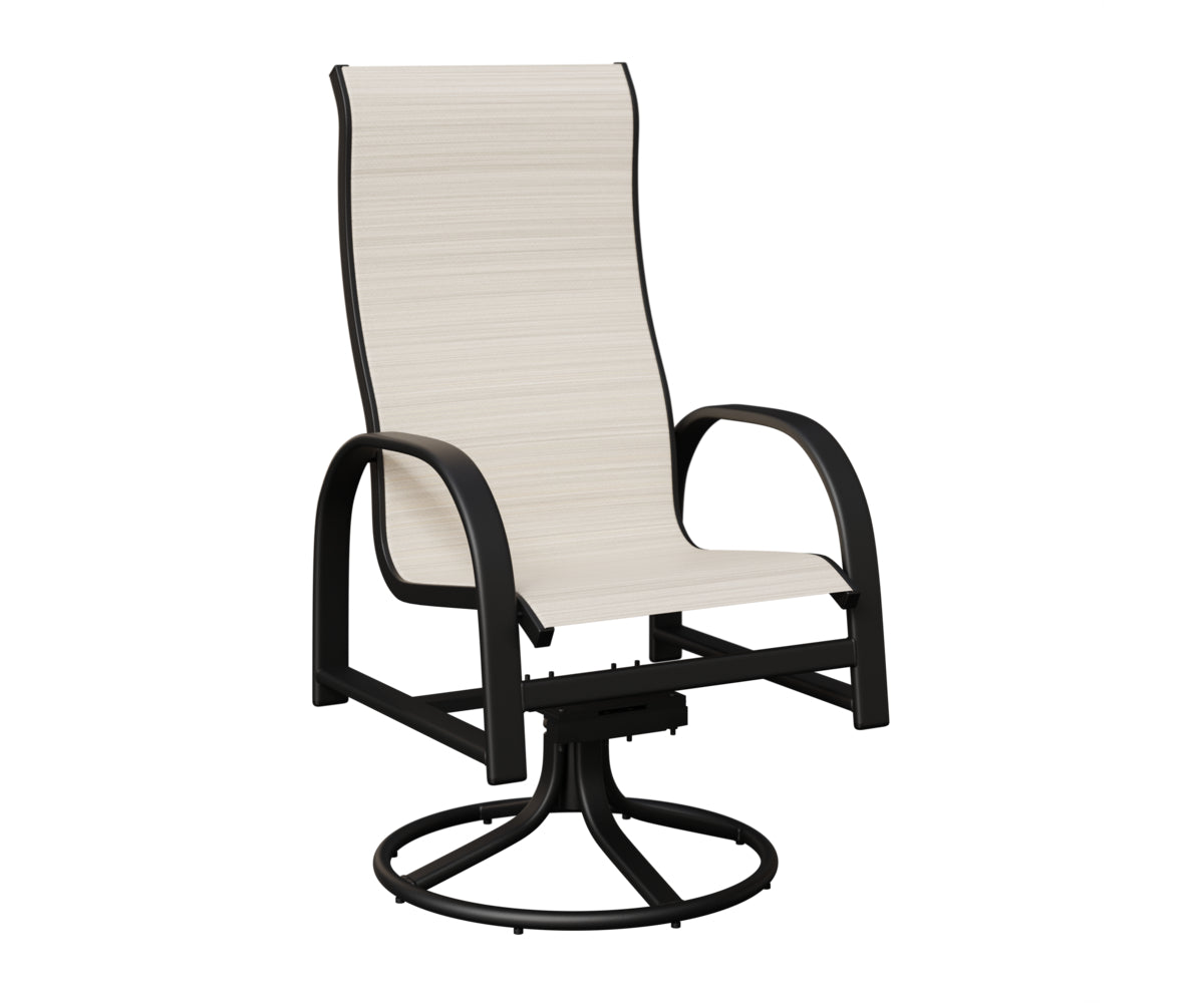 Murphy High Back Padded Sling Swivel Rocker Dining Chair