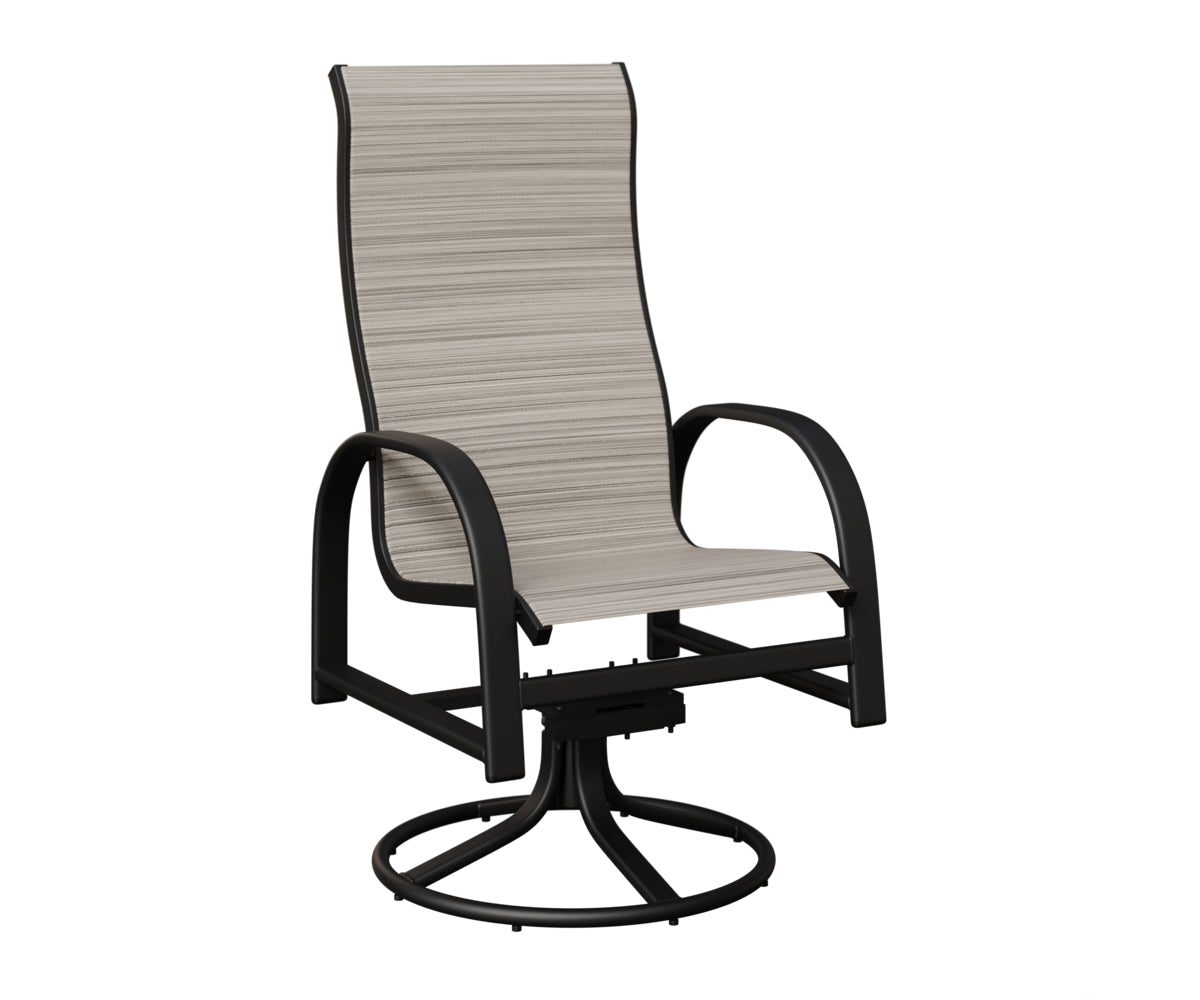 Murphy High Back Padded Sling Swivel Rocker Dining Chair