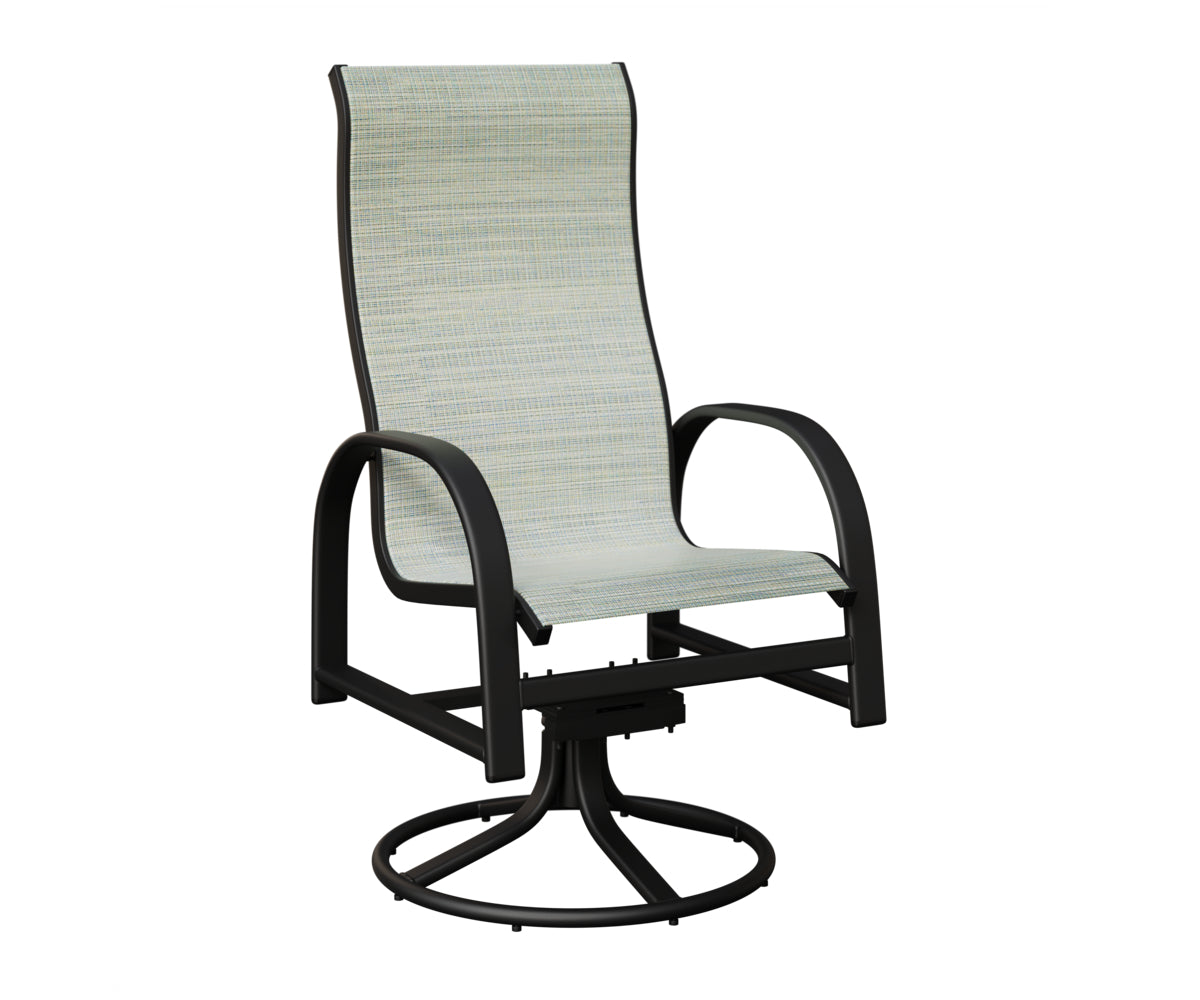 Murphy High Back Padded Sling Swivel Rocker Dining Chair