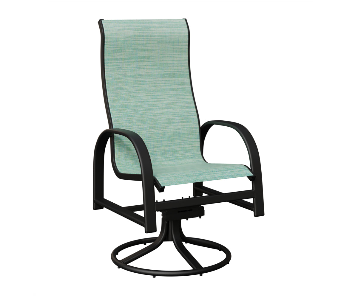 Murphy High Back Padded Sling Swivel Rocker Dining Chair
