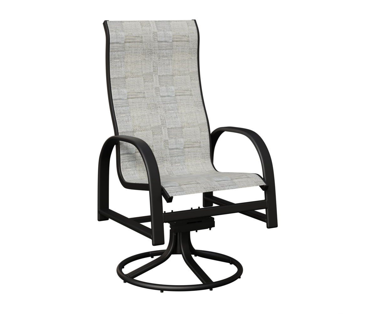Murphy High Back Padded Sling Swivel Rocker Dining Chair