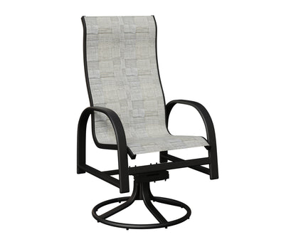 Murphy High Back Padded Sling Swivel Rocker Dining Chair