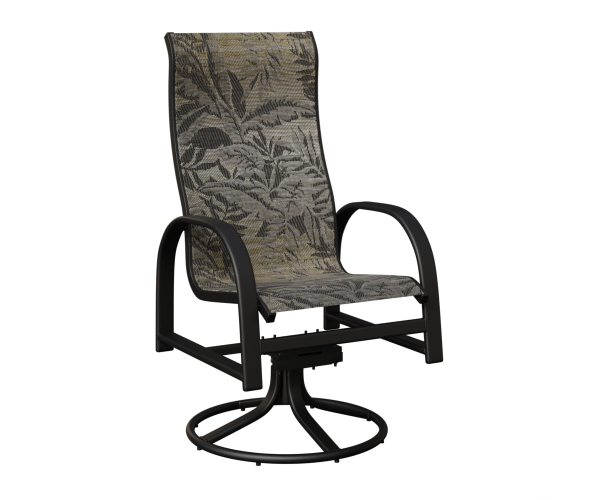 Murphy High Back Padded Sling Swivel Rocker Dining Chair