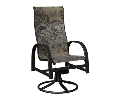 Murphy High Back Padded Sling Swivel Rocker Dining Chair