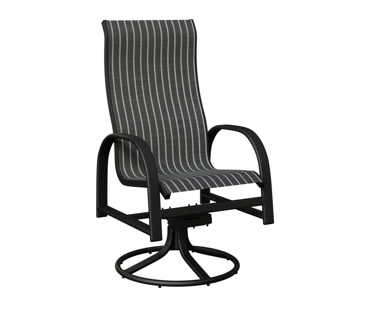 Murphy High Back Padded Sling Swivel Rocker Dining Chair