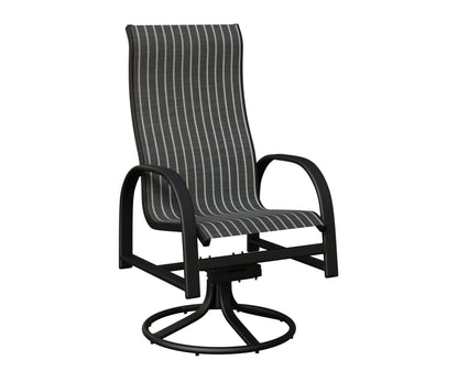 Murphy High Back Padded Sling Swivel Rocker Dining Chair