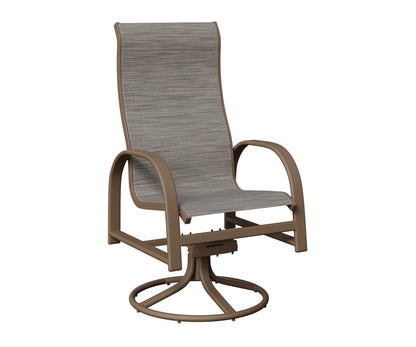 Murphy High Back Padded Sling Swivel Rocker Dining Chair