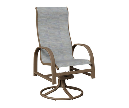 Murphy High Back Padded Sling Swivel Rocker Dining Chair